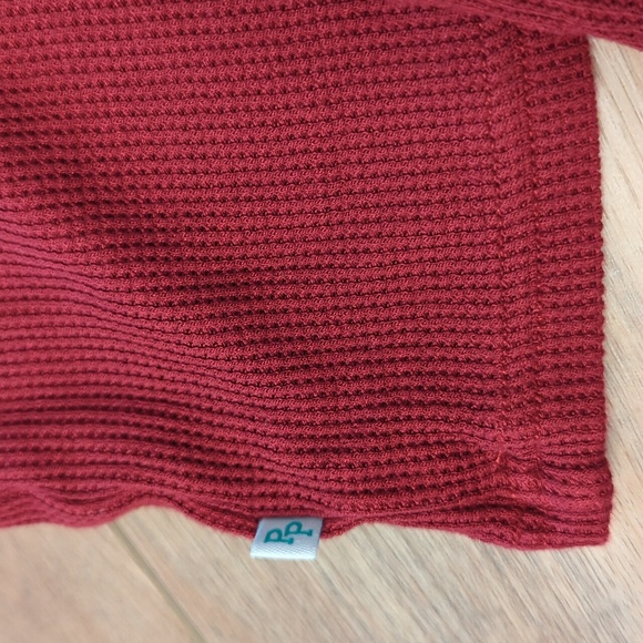 NWOT Men's Posh Peanut Bamboo Waffle Pajama Set, Maroon, Large - Picture 10 of 12